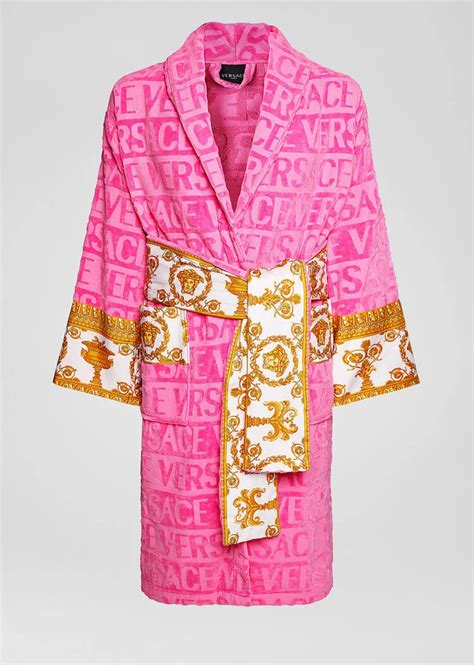 fake versace bathrobe women|versace robe women's pink.